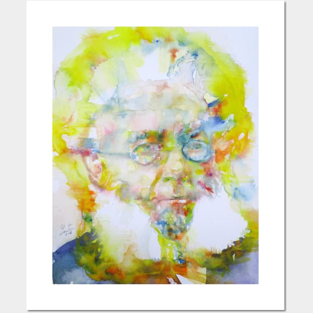 HENRIK IBSEN watercolor portrait Wall Art by lautir